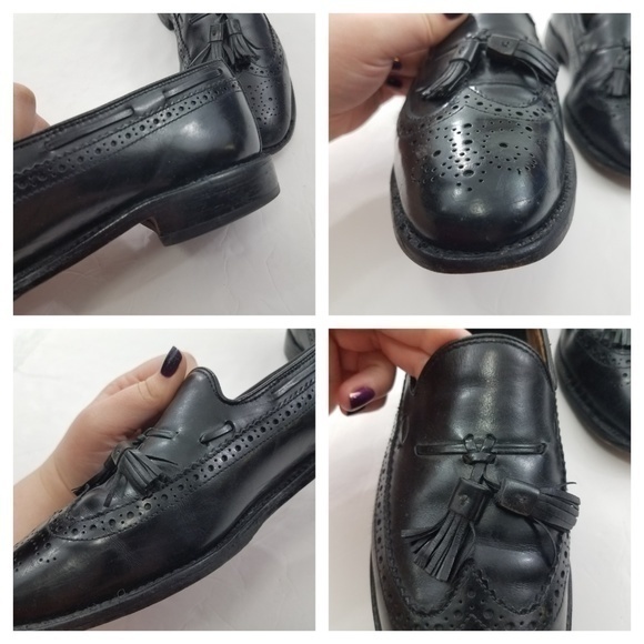 Allen Edmonds Manchester Black Wing Tip Loafer Tas‎ main image 5